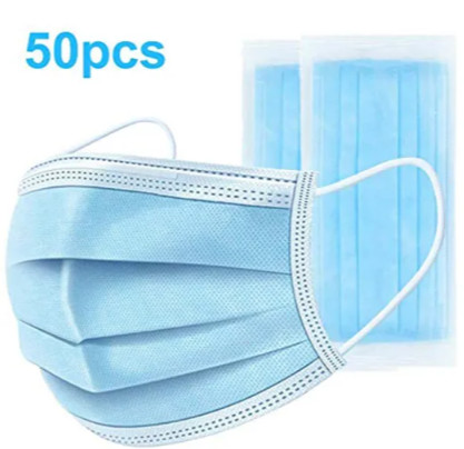 Buy CE FDA 3 Ply Disposable Face Mask High Filtering Rate With Elastic Earloop at wholesale prices