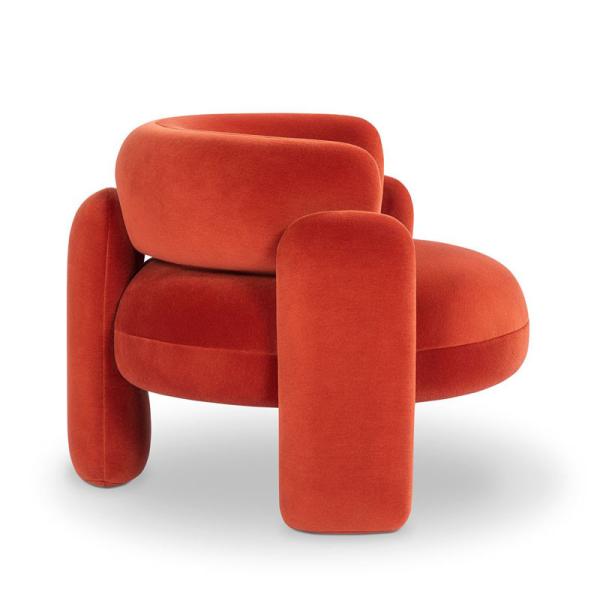 Durable N Folded Hotel Lobby Furniture Curved Single Leisure Chair