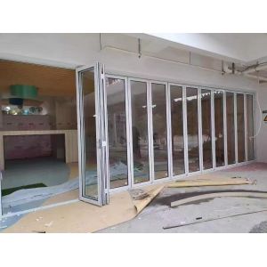 Quality Customized Aluminum Foldable Commercial Hurricane Proof Bifold Window for sale