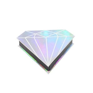 Luxury Chinese Blue Eyelash Packing Box With Hot Stamping Printing