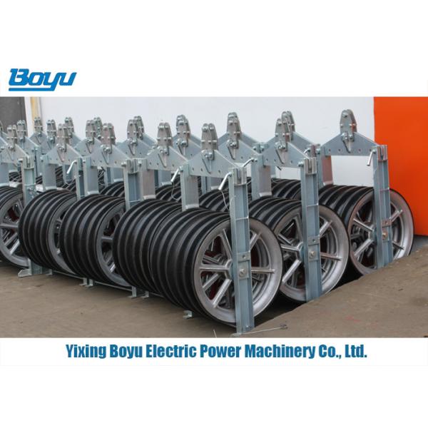 Buy Five Wheel Bundled Conductor Pulley 120kN Aluminum 68mm at wholesale prices