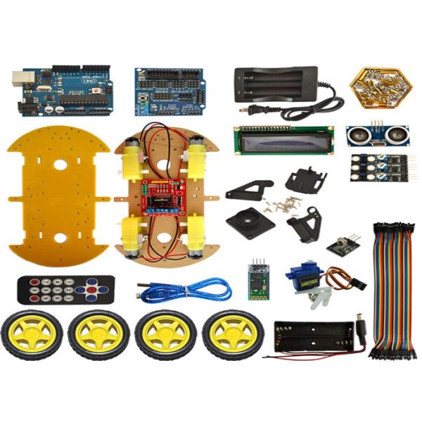 Buy Intelligent Bluetooth Tracking Obstacle Avoidance Robot Smart Car with LCD at wholesale prices