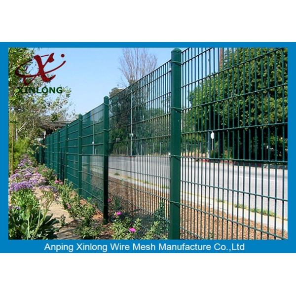 RAL Colors Double Wire Fence / Garden Security Fencing For Home Iron Rod