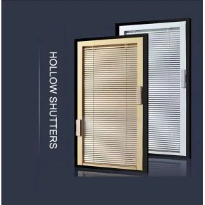 Built In Central Control System Minetal Blinds Kit with Hollow Louver and Glass