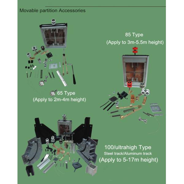 Lightweight Sliding Folding Exhibition Partition Walls Hang Track On The Ceiling