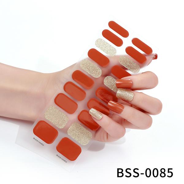Wholesale Valentine Semi Cured Wraps Long Lasting Gel Nail Stickers New Arrival Styles Nail Gel Wraps
