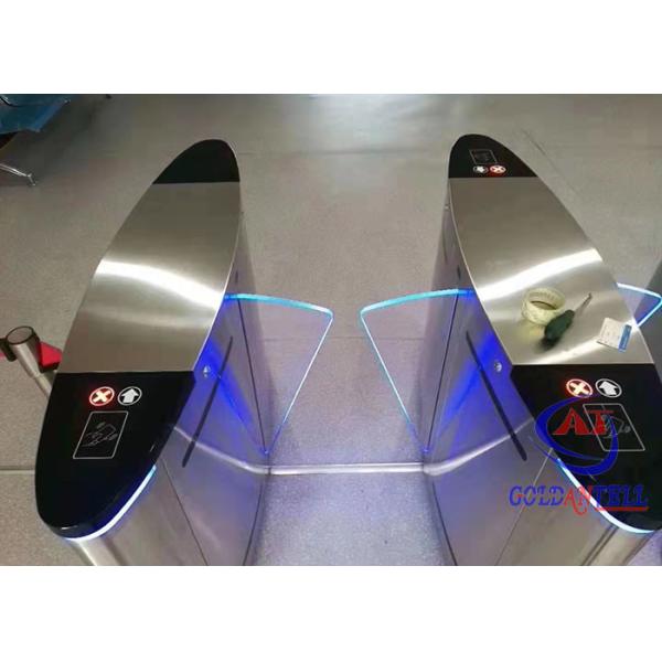 Buy Entry Door Access Control Turnstiles Automatic Fingerprint RFID Code Reader Flap Type at wholesale prices