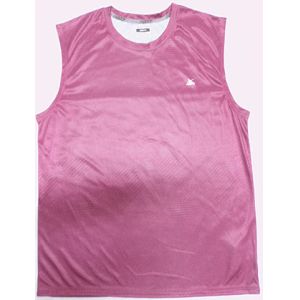 Embroidery Elastic Quick Dry Mens Sleeveless Tank Top Mens Running Tank Pink