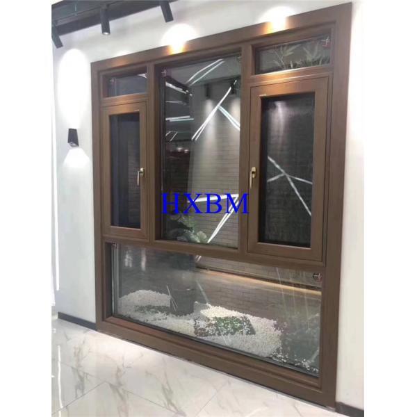 Buy 6063 -T5 12A Glass Powder Coated Aluminum Casement Windows at wholesale prices
