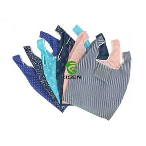 Quality Customized Folded Reusable Polyester Shopping Bags Eco Friendly Lightweight for sale