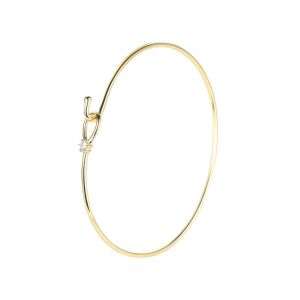 0.07ct 18K Gold Diamond Bangle GDTC 18kt Yellow Gold Bangle Bracelet