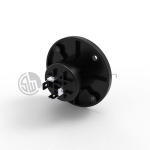 4 Pin Loudspeaker Chassis Engineering Plastic Male Connector Round Shape Latch