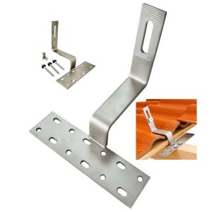 Quality Anodized Solar Roof Tiles Photovoltaic Solar Tile Hook Accessories PV Solar Mounting Bracket Hook on Tile Roof for sale