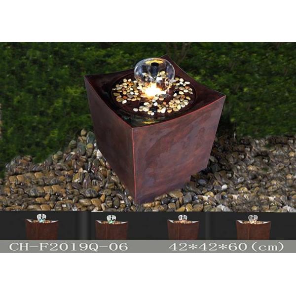 Buy Polyresin Delux Warm Led Light Water Fountain Golden Brown at wholesale prices