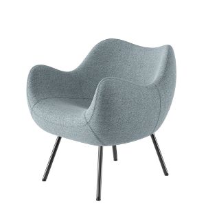 Upholstered Version Fiberglass Arm Chair RM58 Soft Abrasion Resistance