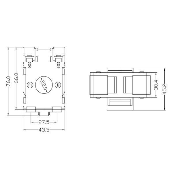 Din Rail Miniature Protection Electrical Current Transformer For Metering