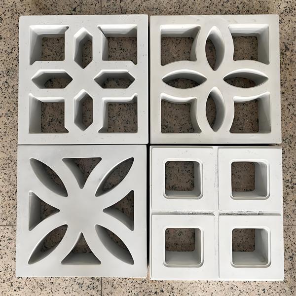 Interiror And Exterior Wall Design White Decorative Concrete Screen Block Hollow Brick Garden