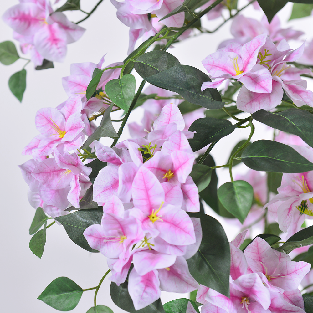 Artificial Light Pink Bougainvillea Tree, 47/63/75 inch, UV Resistant Faux Plant for Outdoor & Indoor Decor, Wholesale Fake Flower Tree