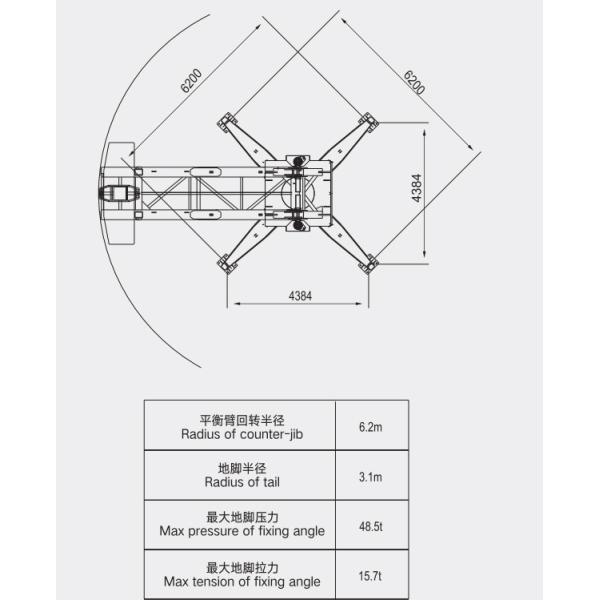 380V Roof Construction Tower Crane CE Certification for Inner Climbing Crane Dismantle