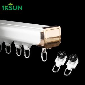China Ceiling Mounted System Square Curtain Track Hotel Aluminum Profile Rail on sale