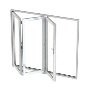 Louver Curtain Double Tempered Aluminum Bi Fold Window For Housing Workshop