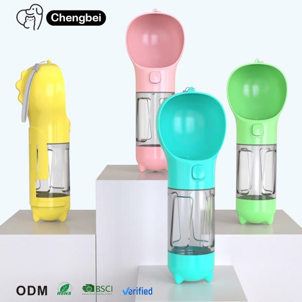 Buy Pet Water Dispenser Foldable 4 In 1 Dog Bottle Leak Proof 300/500ml Portable Travel Puppy at wholesale prices