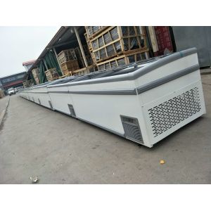 Static Cooling Supermarket Chest Freezer Sliding Door Ice Cream Freezer Energy Saving