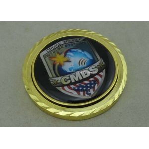 Rope Edge Personalized Spinning Coins With Zinc Alloy , 50mm Diameter