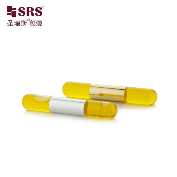 SGB2-3ml+3ml Clear Round Bottom Tube Vial Glass Roll On Nail Oil Bottle Packaging Wholesale