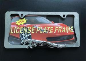 China Long Lasting Lion Chrome Metal Auto License Plate Frames Standard Size For USA on sale
