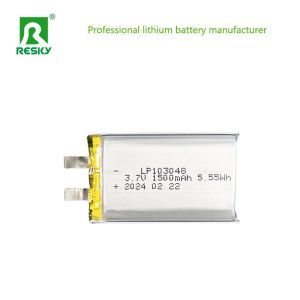 103048 Lithium Polymer Battery Cell 3.7V 1500mAh 5.55wh Flat Li-Polymer