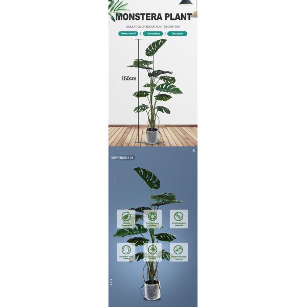 Monstera Artificial Green Plant Hall Living Room Bonsai Landscape wind resistance