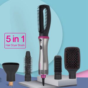 5 In 1 Multifunctional Hair Dryer Brush 1200w 360° Swivel Cord Hot Air Comb