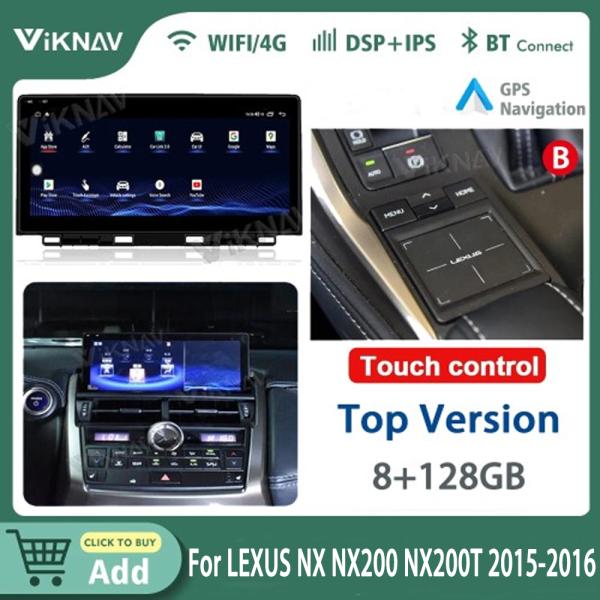 Viknav Car Radio For LEXUS NX NX200 NX200T (2015 2016) 12.3 inch Touch Screen Carplay Car GPS Navigation Multimedia