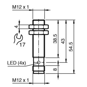 NBB2-12GM40-E2-V1 Inductive Sensor Pepperl+Fuchs M12 24V DC IP67 40mm Range 2