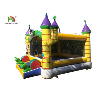 0.55mm PVC Combo Mickey Mouse Commercial Jumping Castles With Step