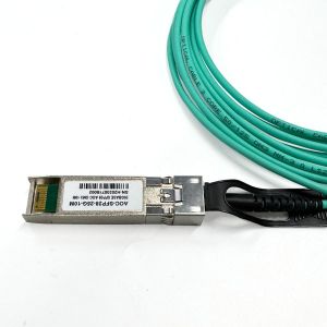 25G SFP28 Active Optical Cables 50/125 OM3 MM 3.0mm AOC Cable Aqua Color 10 Mts