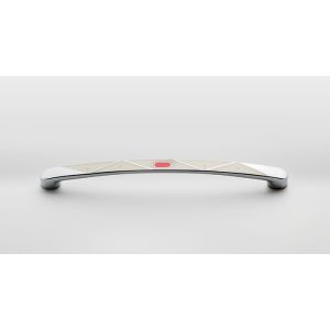 Bedroom Silver Furniture Pulls Chrome Plated Handle Logo Printed