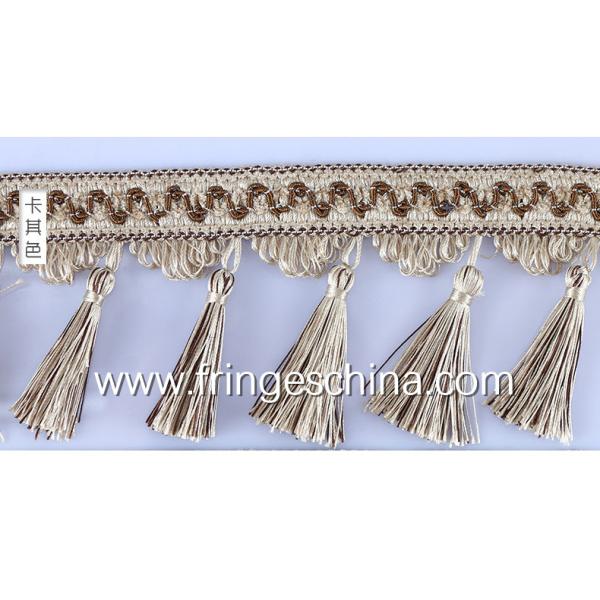 Handmade fashionable chain beads lace tassels fringes for curtain/sofa/pillow decoration