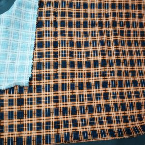 Plaid Printed Fire Resistant Material Fabric 210 Gram EN11611