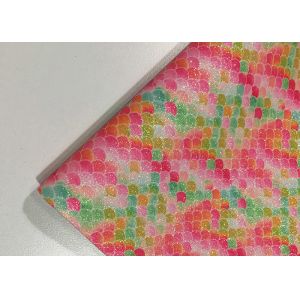 Colorful Printed Faux Leather Fabric SGS Certified 0.6±0.1mm Thickness