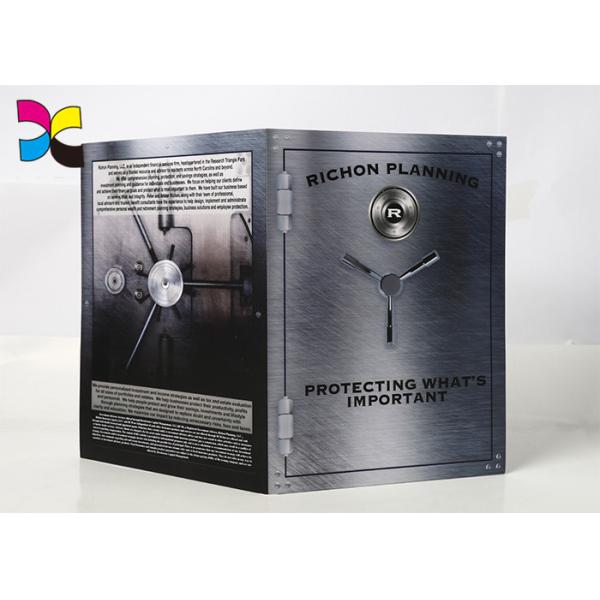 Environmentally - Friendly Printed File Folders , Two Pocket Logo Blind Embossed