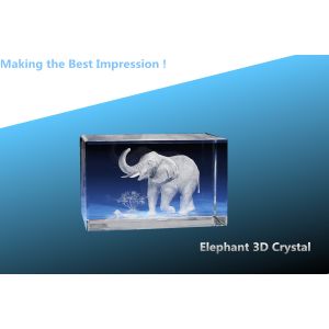 ELEPHANT 3D CRYSTAL RECTANGLE/BEVELED CUBE/TRIPLE BEVELED CUBE/LARGE RECTANGLE BEVELED/TOP