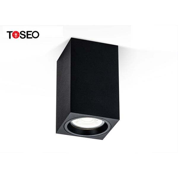 Buy Black GU10 Cylindrical Square Surface Mounted Downlight 70x70xH115mm at wholesale prices