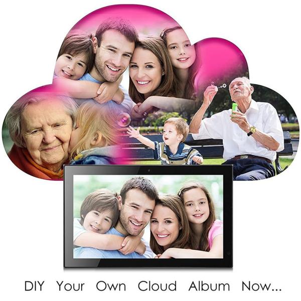 WiFi 19" Black Wall Mount Digital Electronic Picture Frame For NFT Advertising And Art Presentation