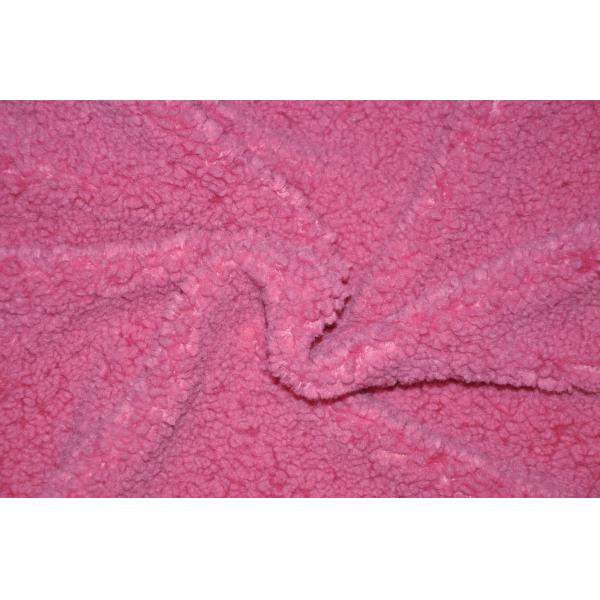 Buy 150cm Faux Sherpa Fabric Recycled Polyester Fur Jacquard Pattern 500gsm at wholesale prices
