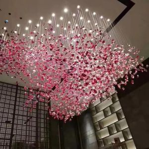 Custom Modern Hotel Lobby Chandelier LED Lighting Elegant Design