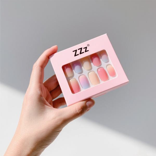 Custom Luxury Press On Nail Packaging Boxes With Magnetic Closure Wholesale