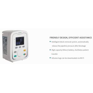 Compact Portable Medical Infusion Pumps Ultrasonic bubble detection