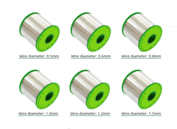 800G/Roll Diameter 0.5mm-1.5mm Lead-Free Tin Wire Rosin Solid Core Solder Wire For Electrical Soldering Welding